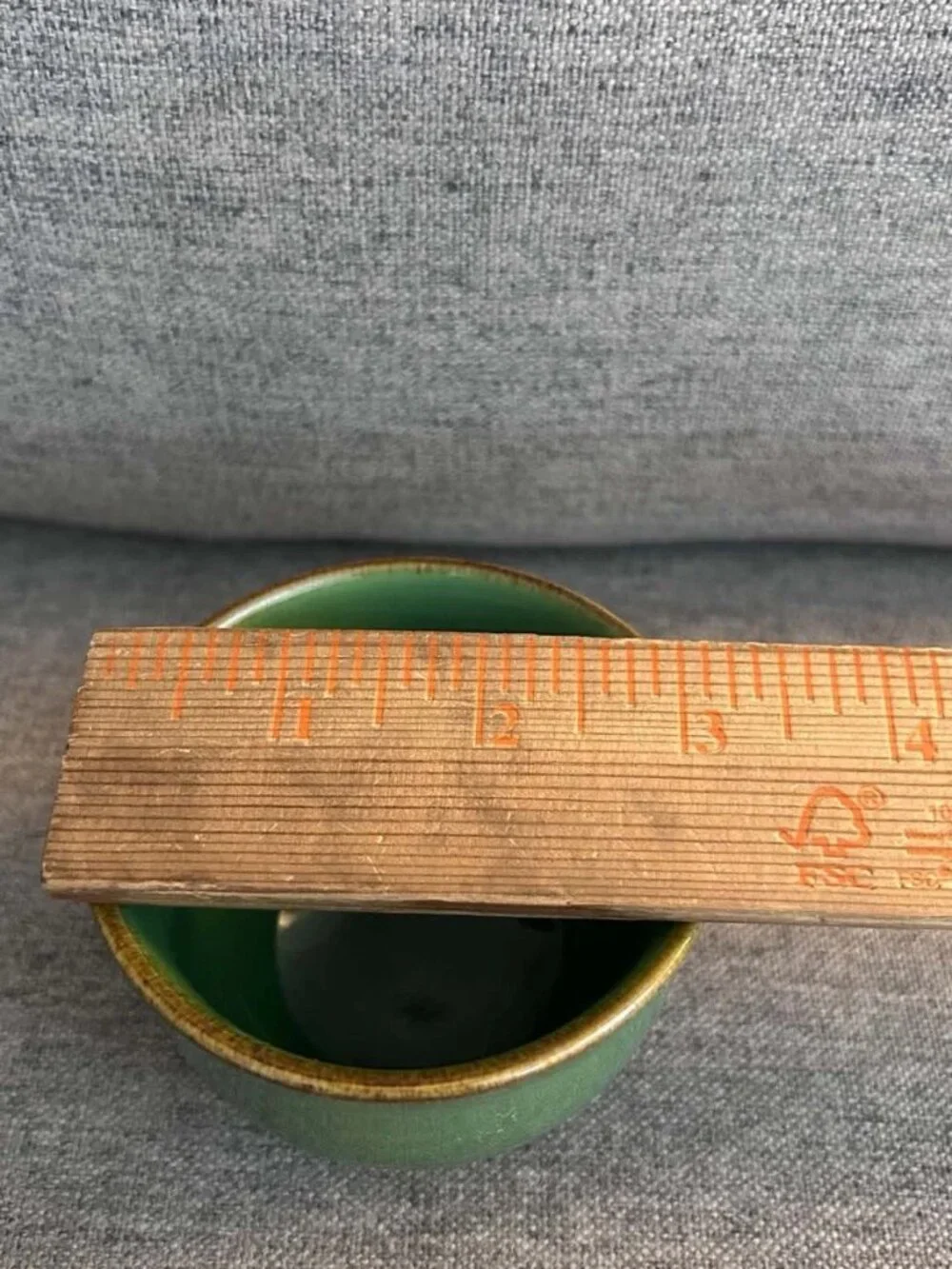 Set of 5 Pottery Barn Asian Grass Green Tea Cups- Japan